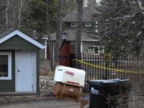 The RCMP are investigating at this rural property where three people died in a murder suicide on Range Rd. 221 north of Highway 14 in Strathcona County, east of Edmonton, May 5, 2020. Ed Kaiser/Postmedia