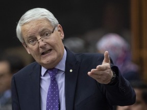 Minister of Transport Marc Garneau responds to a question during Question Period in the House of Commons Tuesday, February 25, 2020 in Ottawa.