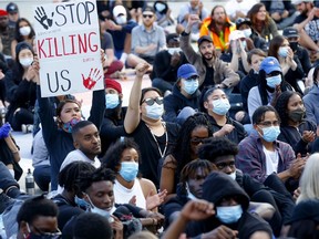 Thousands came out to the Black Lives Matter rally and candlelight vigil at Olympic Plaza in Calgary on Wednesday, June 3, 2020.