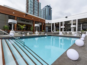 Pictured is Hotel Arts poolside which is open with COVID-19 safety measures in place on Thursday, June 18, 2020.