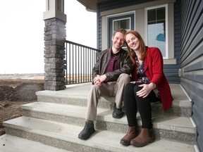 Jesse and Karina Regier are one of the first buyers in the community of Dawson's Landing in Chestermere.