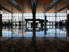 The closed and deserted international terminal at the Calgary International Airport was photographed on Wednesday, June 10, 2020.