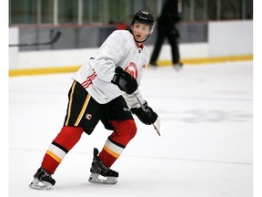 Jakob Pelletier skates at the Calgary Flames prospects training camp at WinSport on Monday, Sept. 9, 2019.  Gavin Young/Postmedia