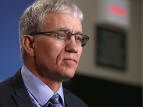 Staff Sgt Colin Chisholm from the Calgary Police Service homicide unit speaks to media at Police headquarters in Calgary on Wednesday, June 17, 2020. Chisholm was speaking and updating the public after charging Ian Charles Abercrombie in relation to Shane Eric James Smith's missing body. Jim Wells/Postmedia