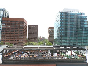 Patrons fill the rooftop patio at CRAFT Beer Market on 10 Ave SW in downtown Calgary on Friday, June 12,2020. Friday marked the Stage 2 opening in Alberta.