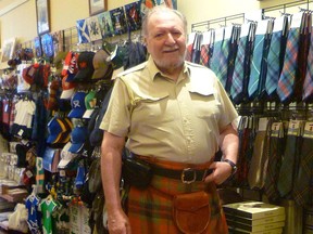 Jim Osborne, owner of the Scottish Shoppe & A Little Bit of Ireland, in his uniform of the 78th Fraser Highlanders.