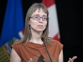 Alberta’s chief medical officer of health Dr. Deena Hinshaw gives a COVID-19 update in Edmonton on Monday, June 2, 2020.