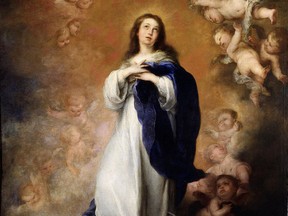 The Immaculate Conception of Los Venerables by the Spanish artist Bartolomé Esteban Murillo was painted circa 1678. It is currently held in the Prado Museum in Madrid.