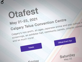 Website for Otafest in Calgary.