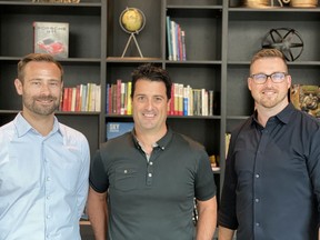 The founders of ICwhatUC, from left, Luke Krueger, Guillermo Salazar and Danny Way.