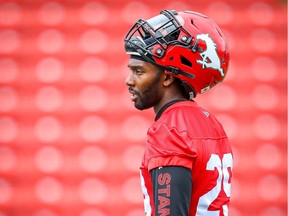 Calgary Stampeders Jamar Wall during practice on Tuesday, July 16, 2019. The Stampeders will take on the Toronto Argonauts this Thursday at McMahon Stadium. Al Charest / Postmedia