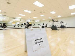 Pictured is the fitness centre at Killarney Aquatic & Recreation Centre prior to its reopening on Thursday, July 9, 2020.  Azin Ghaffari/Postmedia