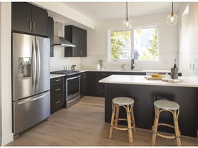 The kitchen in the Nero show home is a well-designed space with plenty of counter space.