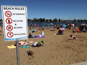 The public beach in Chestermere is considering charging people who do not live in the townsite. Monday, July 27, 2020.