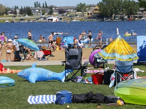 The public beach in Chestermere is considering charging people who do not live in the townsite. Monday, July 27, 2020.