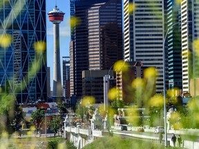 Calgary Downtown skyline and Centre Street Bridge was photographed on Friday, July 10, 2020. Azin Ghaffari/Postmedia