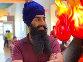 Gagandeep Singh Khalsa, 23, is missing after falling into the North Saskatchewan River in Banff National Park during a hike.