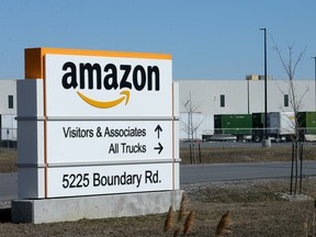 An Amazon warehouse in Ottawa.
