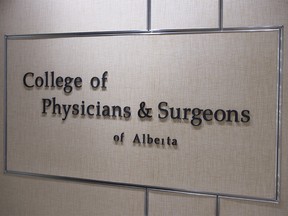 College of Physicians and Surgeons of Alberta on April 13, 2018.