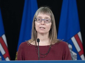 Alberta’s chief medical officer of health Dr. Deena Hinshaw said on Aug. 20, 2020, that there are 1,084 active COVID-19 cases in Alberta.