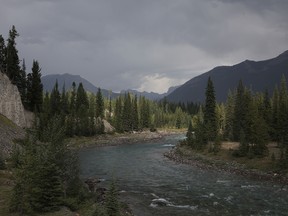 The White River looking toward Height of the Rockies Provincial Park near Canal Flats, B.C.