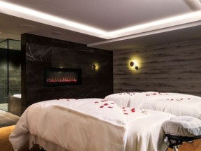 The deluxe couples room in the redeveloped Willow Stream Spa in the Fairmont Banff Springs Hotel.