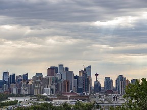 Pictured is Calgary's skyline viewed from Shaganappi Point on Monday, August 17, 2020.
