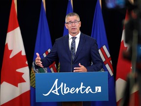 Alberta Finance Minister Travis Toews — Alberta’s deficit is forecast to hit $24.2 billion in the wake of the COVID-19 pandemic’s economic fallout, coupled with a crash in oil prices, the UCP government announced Thursday in its 2020-21 first quarter fiscal update.