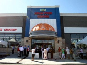 The Asian Food Centre located in the Savanna Bazaar Shopping Mall had to close its doors minutes after its grand opening on Friday, Aug. 21, 2020. A large crowd of people forced the new grocery store to close due to physical distancing concerns.