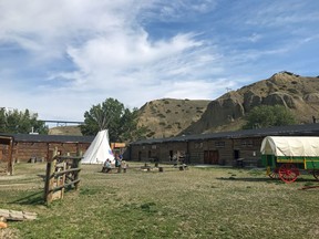 An image of Fort Whoop-up in Lethbridge, Alberta, Canada.