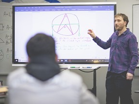 Calgary Academy junior high teacher Daniel Catley