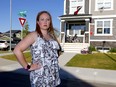 Amanda Smith-Meyerink out front of her dayhome is not pleased with the noise-polluting speeders in the community of Redstone in Calgary on Tuesday, August 18, 2020.