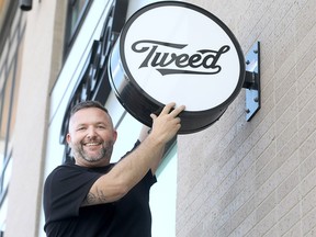 James Greenwood, shop manager of Tweed, the new weed store owned by Canopy Growth that opens Friday in Royal Oak in Calgary on Thursday, August 27, 2020.