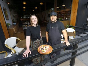 L-R, Bridget Mertz, General Manager and Mharlon Atienza, Executive Chef from the A1 Bodega Cafe located at 1213 1Str. S.W. in Calgary on Thursday, August 13, 2020. Darren Makowichuk/Postmedia