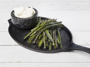 Grilled Asparagus with Mustard Sauce for ATCO Blue Flame Kitchen for Aug. 26, 2020; image supplied by ATCO Blue Flame Kitchen