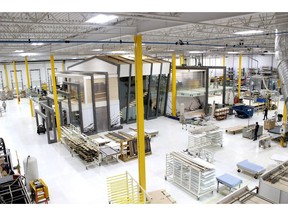 The production floor of Mogens Smed's new Falkbuilt plant.