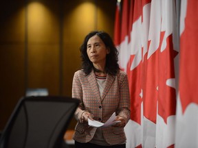 Chief Public Health Officer Dr. Theresa Tam arrives to hold a press conference in Ottawa on Tuesday, Aug. 4, 2020.