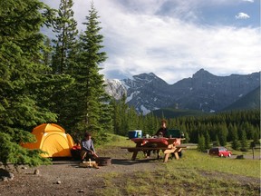 Camping in Kananaskis Country.