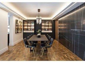 Bowery Black kitchen designed by Amy Dillon of AyA Kitchens and Baths. The clients wanted the kitchen to not feel like a kitchen, and black was key to the look.
