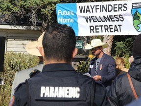 Several representatives of the first responder community were present Saturday as Bryce Talsma and the rest of the Wayfinders Wellness Retreat team officially opened up their facility which focuses on operational stress injuries in military members and first responders.