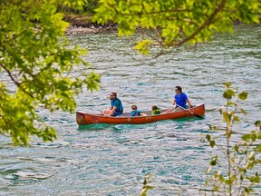 The Bow River in Calgary was perfect for paddling on Saturday, September 12, 2020.