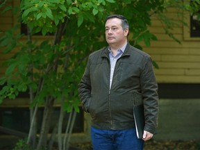 Alberta Premier Jason Kenney is pictured at Fish Creek Park in Calgary as he arrives for a press conference on Tuesday, September 15, 2020.