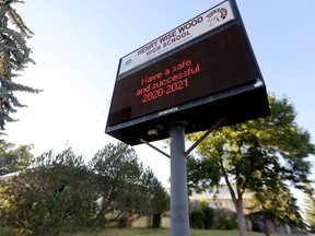 Henry Wise Wood High School in Calgary as an outbreak has been declared on Wednesday, September 9, 2020.