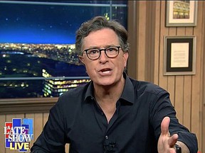 Late Show host Stephen Colbert said, 'Forget fact-checking this debate — we couldn’t even do any sentence-finding!'