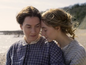 Kate Winslet and Saoirse Ronan in Ammonite. ELEVATION PICTURES