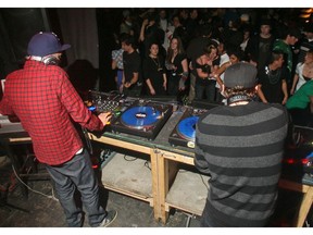 A file shot of Calgary's Smalltown DJs performing at the HiFi Club.