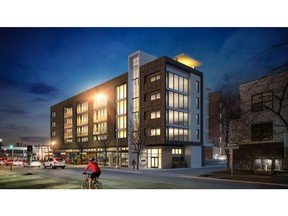 An artist's rendering of The Fifth, a five-storey mixed-use retail and residential development by Arlington Street at 5th Street and 17th Avenue S.W.