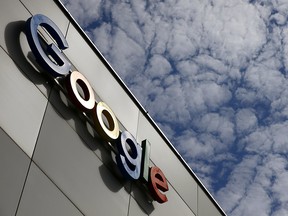 A logo of Google is seen on an office building in Zurich, Switzerland.