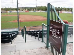 The Okotoks Dawgs announce exciting developments for the upcoming 2021 WCBL season. Highlights included the Dawgs hosting the 2021 WCBL All-Star Game and the opening of the Core 4 Corner seating area at Seaman Stadium. Wednesday, September 2, 2020. Brendan Miller/Postmedia