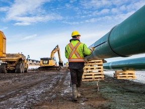 The 590,000-barrel-per-day Trans Mountain pipeline expansion project is expected to be 30 per cent complete by the end of this year.